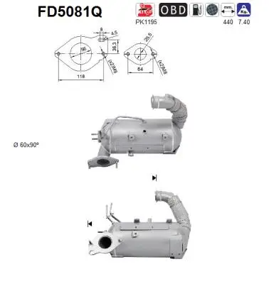Išmetimo sistemos filtras AS FD5081Q