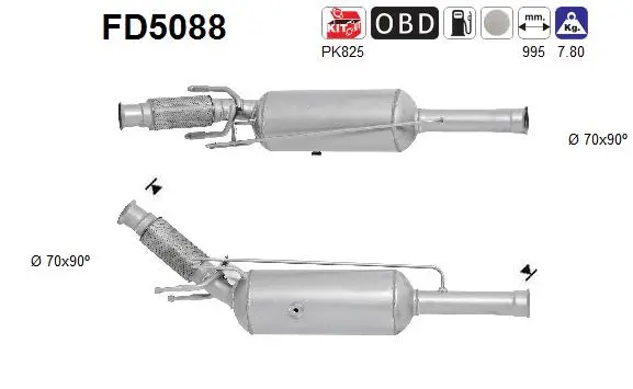 Išmetimo sistemos filtras AS FD5088