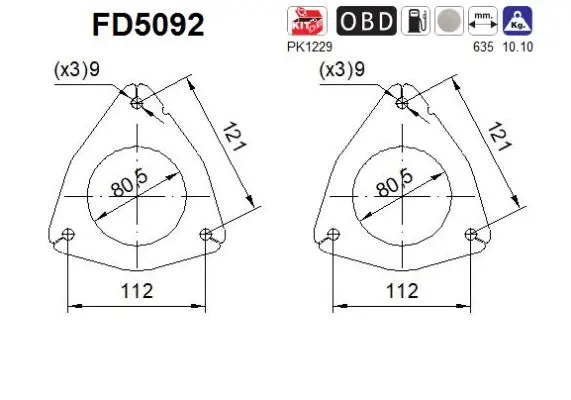 Išmetimo sistemos filtras AS FD5092