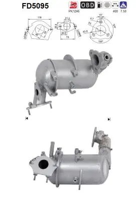 Išmetimo sistemos filtras AS FD5095