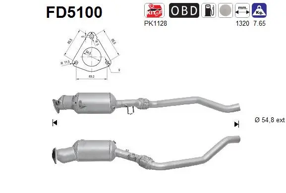 Išmetimo sistemos filtras AS FD5100