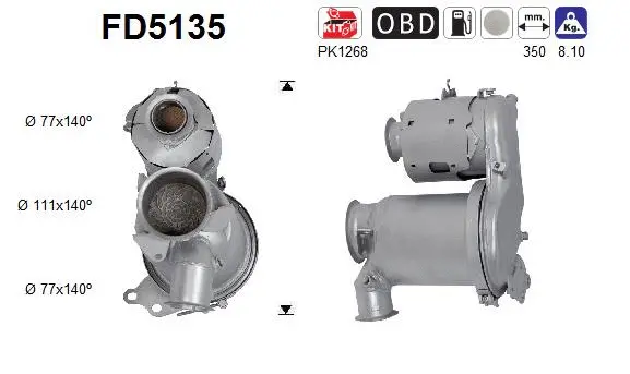 Išmetimo sistemos filtras AS FD5135