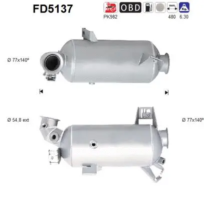 Išmetimo sistemos filtras AS FD5137
