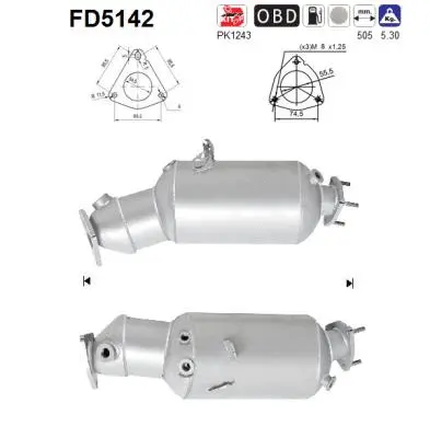Išmetimo sistemos filtras AS FD5142