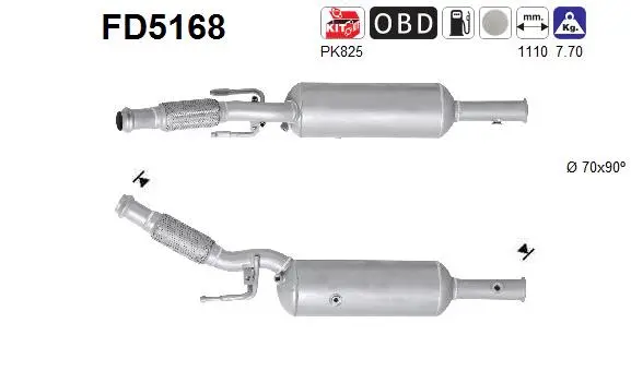 Išmetimo sistemos filtras AS FD5168