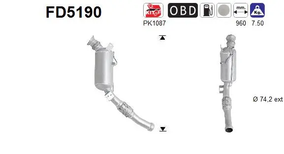 Išmetimo sistemos filtras AS FD5190