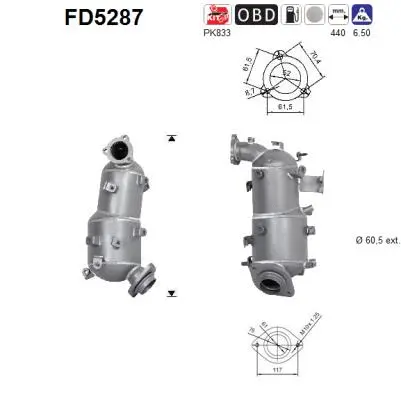Išmetimo sistemos filtras AS FD5287