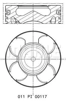 Stūmoklis MAHLE 011 PI 00117 000