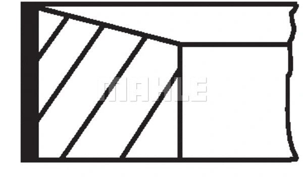 Stūmoklio žiedų komplektas MAHLE 022 07 N0