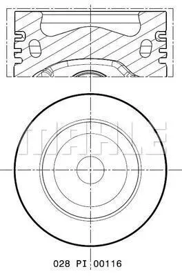 Stūmoklis MAHLE 028 PI 00116 000