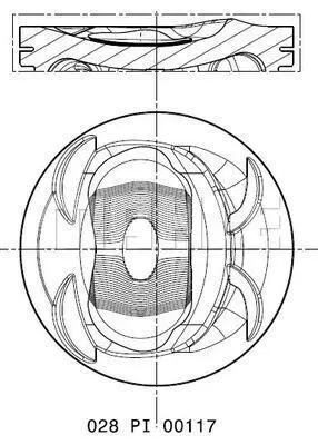 Stūmoklis MAHLE 028 PI 00117 000