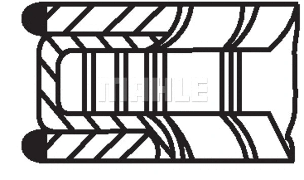 Stūmoklio žiedų komplektas MAHLE 028 RS 10104 0N0