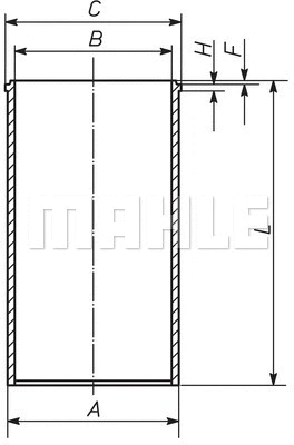 Cilindro įvorė MAHLE 029 WV 20 00