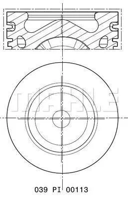 Stūmoklis MAHLE 039 PI 00113 000