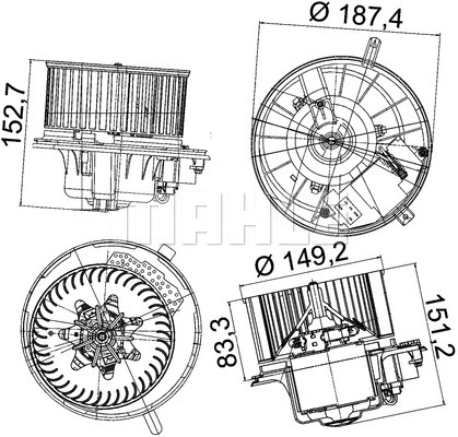Vidaus putiklis MAHLE AB 149 000P