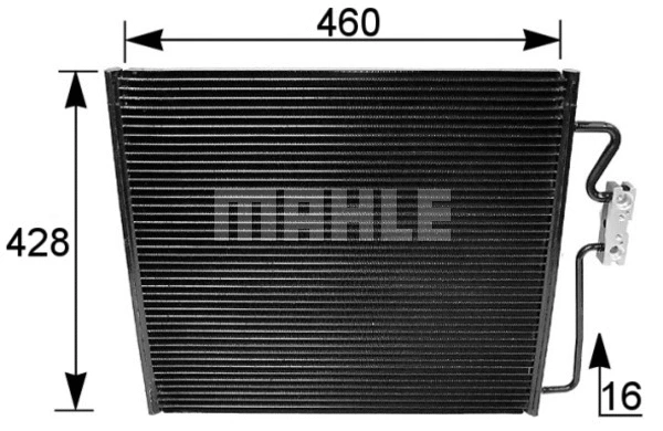 Oro kondicionieriaus radiatorius MAHLE AC 154 001S