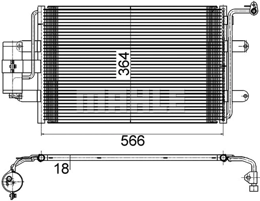 Oro kondicionieriaus radiatorius MAHLE AC 180 000S