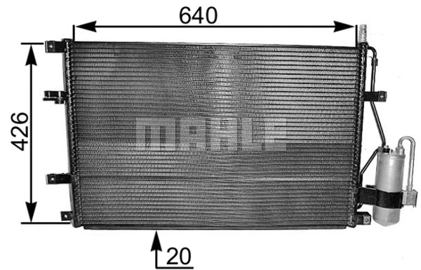 Oro kondicionieriaus radiatorius MAHLE AC 227 000S