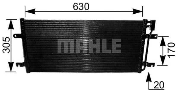 Oro kondicionieriaus radiatorius MAHLE AC 231 000S