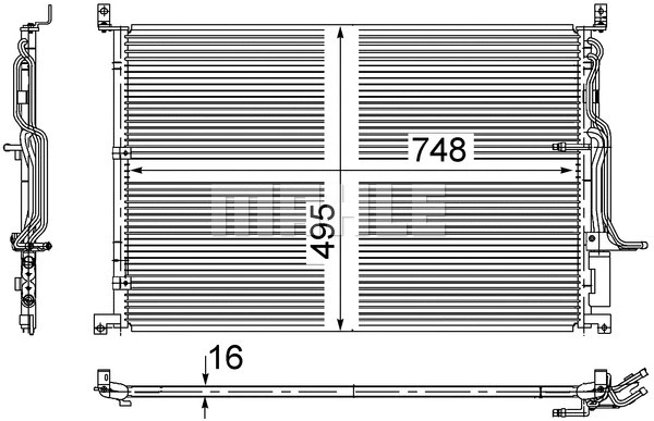 Oro kondicionieriaus radiatorius MAHLE AC 271 000S