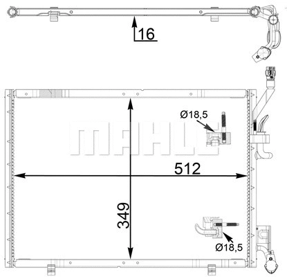 Oro kondicionieriaus radiatorius MAHLE AC 31 000P