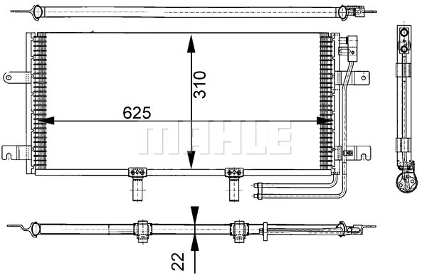Oro kondicionieriaus radiatorius MAHLE AC 332 000S