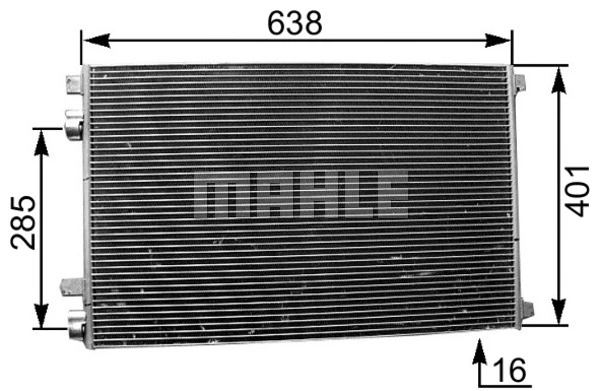 Oro kondicionieriaus radiatorius MAHLE AC 360 001S
