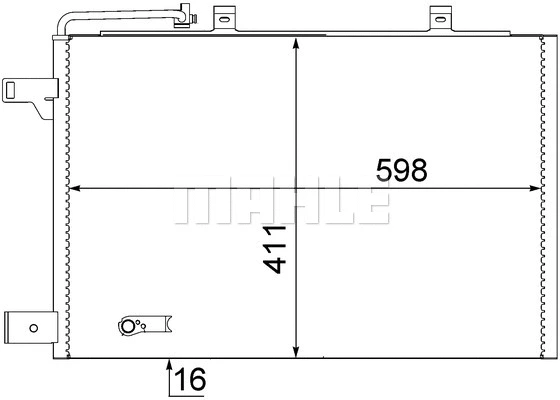 Oro kondicionieriaus radiatorius MAHLE AC 370 000S