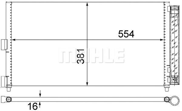 Oro kondicionieriaus radiatorius MAHLE AC 372 000S