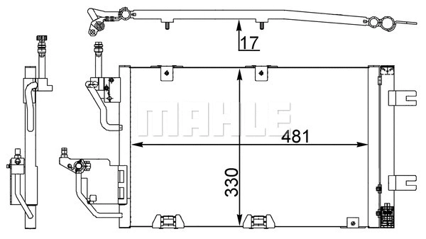 Oro kondicionieriaus radiatorius MAHLE AC 400 000S
