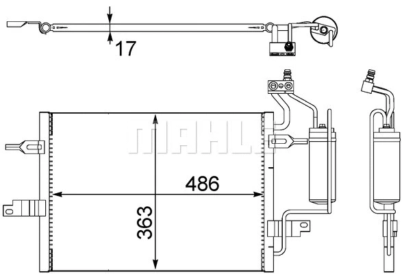 Oro kondicionieriaus radiatorius MAHLE AC 404 000S
