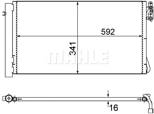 Oro kondicionieriaus radiatorius MAHLE AC 414 001S