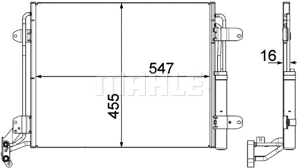 Oro kondicionieriaus radiatorius MAHLE AC 454 000P