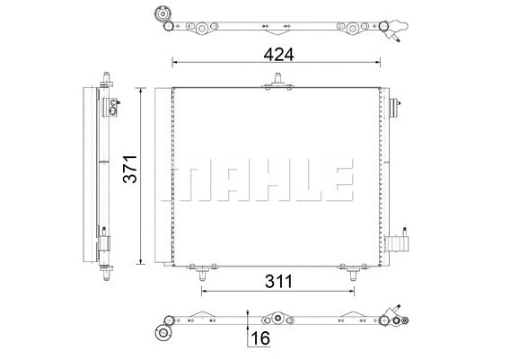 Oro kondicionieriaus radiatorius MAHLE AC 460 000S