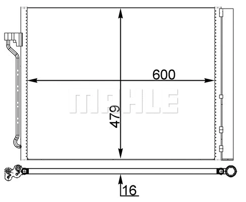 Oro kondicionieriaus radiatorius MAHLE AC 463 000S