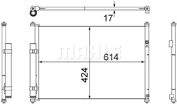 Oro kondicionieriaus radiatorius MAHLE AC 490 000S