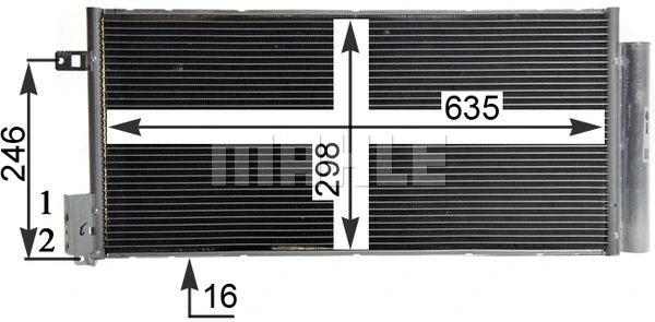 Oro kondicionieriaus radiatorius MAHLE AC 505 001S
