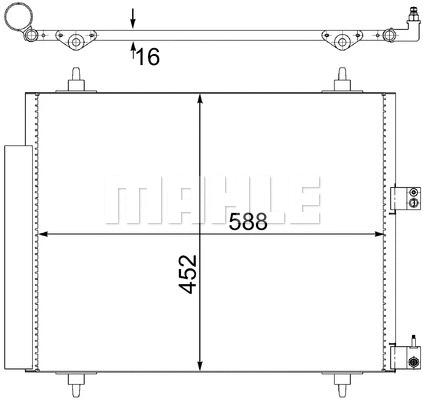 Oro kondicionieriaus radiatorius MAHLE AC 515 000S