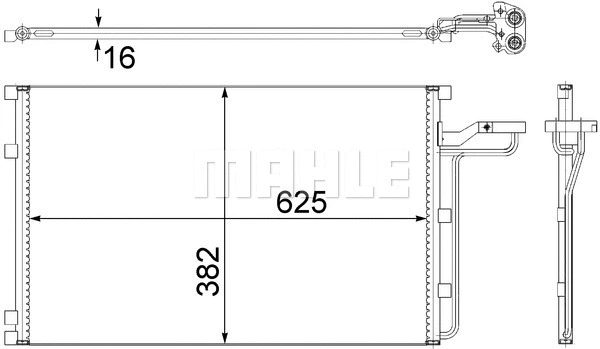 Oro kondicionieriaus radiatorius MAHLE AC 551 001S