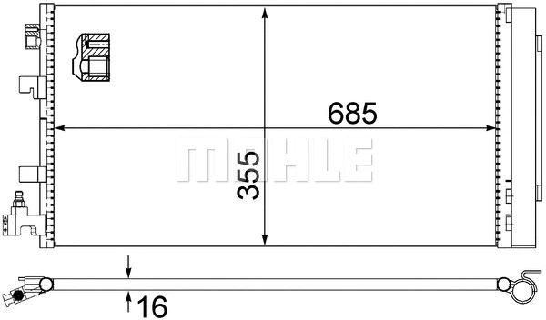 Oro kondicionieriaus radiatorius MAHLE AC 630 000S
