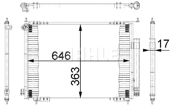 Oro kondicionieriaus radiatorius MAHLE AC 678 000S