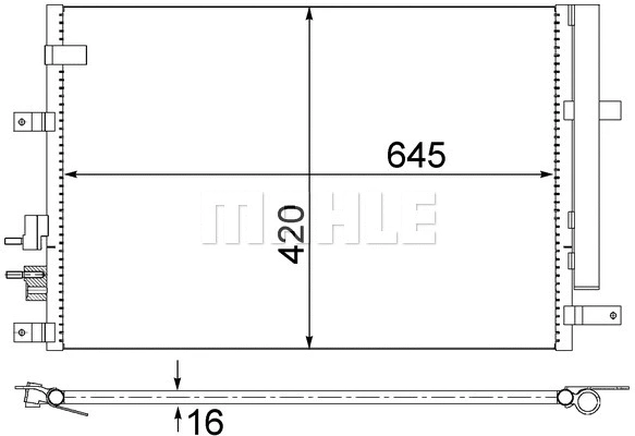 Oro kondicionieriaus radiatorius MAHLE AC 693 000S