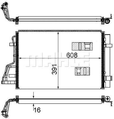 Oro kondicionieriaus radiatorius MAHLE AC 697 000S