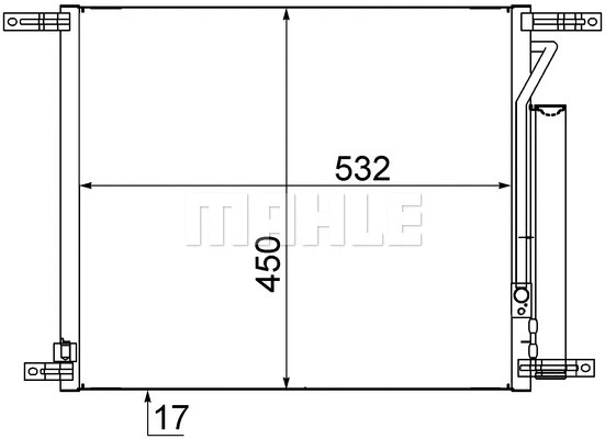 Oro kondicionieriaus radiatorius MAHLE AC 707 000S