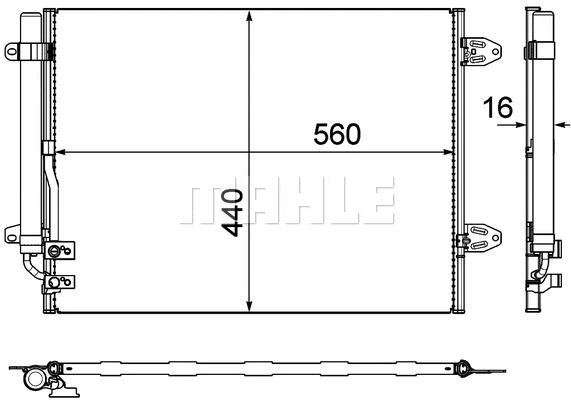 Oro kondicionieriaus radiatorius MAHLE AC 733 000P