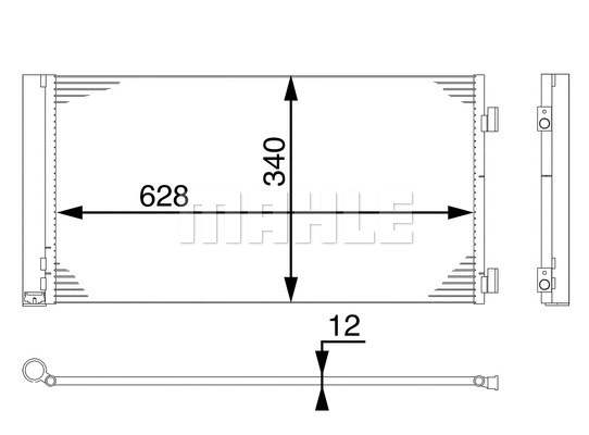 Oro kondicionieriaus radiatorius MAHLE AC 751 000S