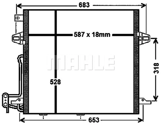 Oro kondicionieriaus radiatorius MAHLE AC 756 000P
