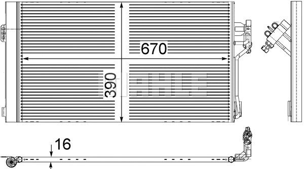 Oro kondicionieriaus radiatorius MAHLE AC 761 000S