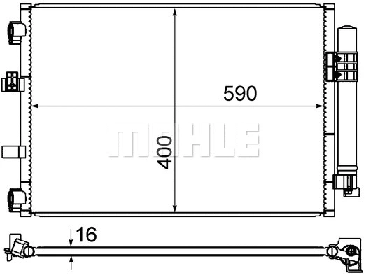 Oro kondicionieriaus radiatorius MAHLE AC 861 000S