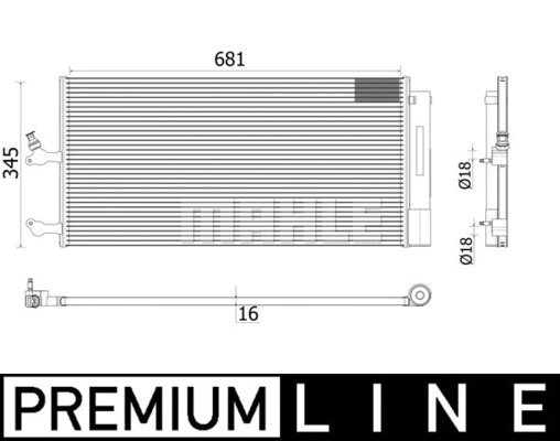 Oro kondicionieriaus radiatorius MAHLE AC 942 000P